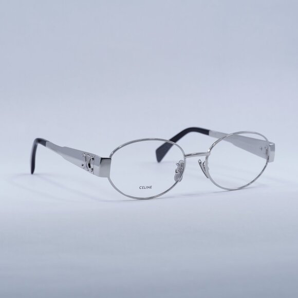 🕶️ New Celine CL50140U 016 Eyeglasses - Shiny Palladium Frame - Picture 3 of 10